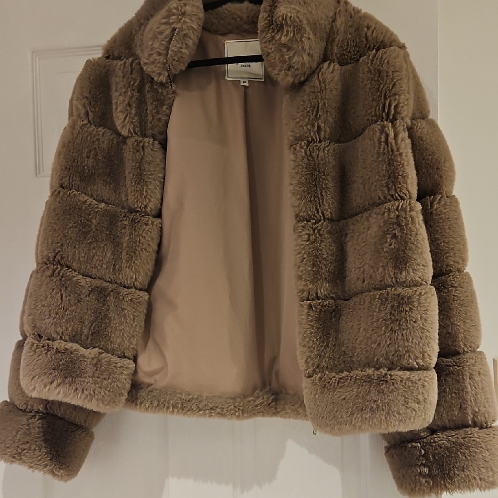By Clara Paris Teddy Jacket in Tan